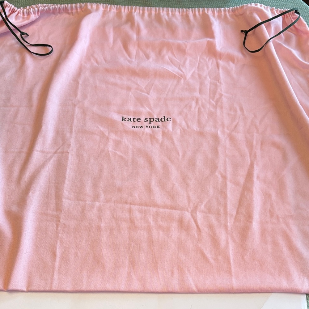 kate spade Pink Drawstring Dust Bag with Black Cord